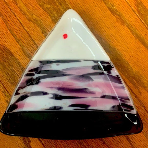 Handmade Decorative Fused Glass Tray - Picture 1 of 3